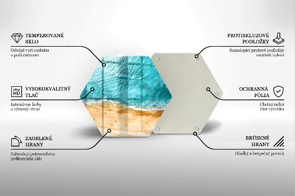 Tabla de cortar de vidrio Orilla de la playa y mar