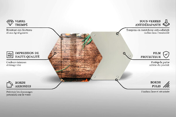 Tabla de cortar de vidrio Tablero de cocina de madera
