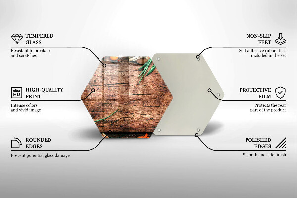 Tabla de cortar de vidrio Tablero de cocina de madera