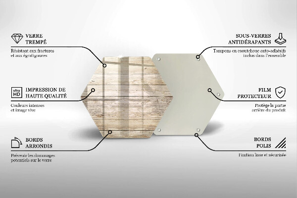 Tabla de cortar de vidrio Tablones de madera