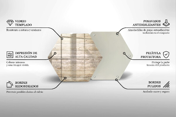 Tabla de cortar de vidrio Tablones de madera