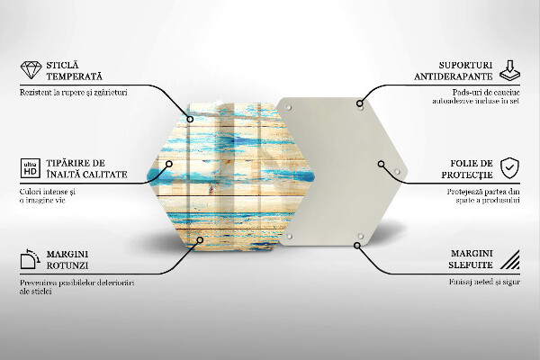 Tabla de cortar de vidrio Tableros de madera retro