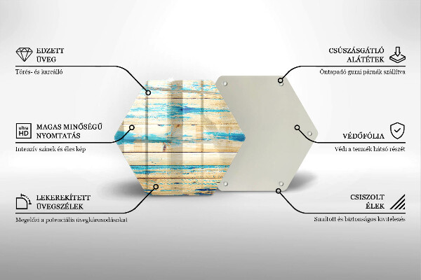 Tabla de cortar de vidrio Tableros de madera retro