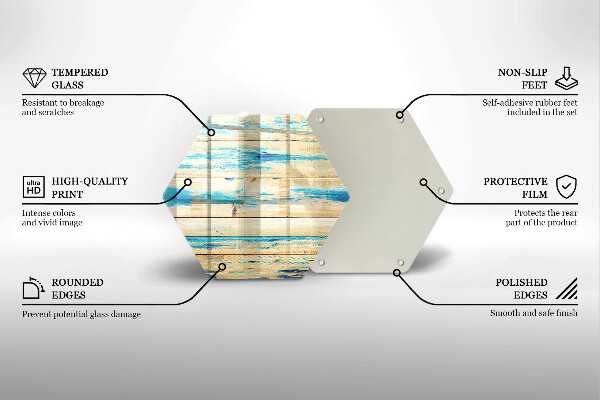 Tabla de cortar de vidrio Tableros de madera retro