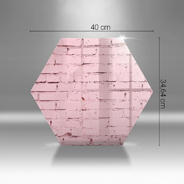 Tabla de cortar de vidrio Pared de ladrillos de colores pastel