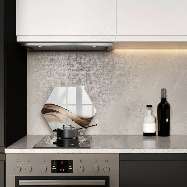 Tabla de cortar de vidrio Líneas marrones abstractas