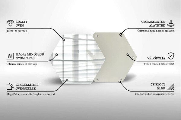 Tabla de cortar de vidrio Estructura moderna