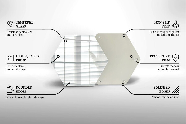 Tabla de cortar de vidrio Estructura moderna