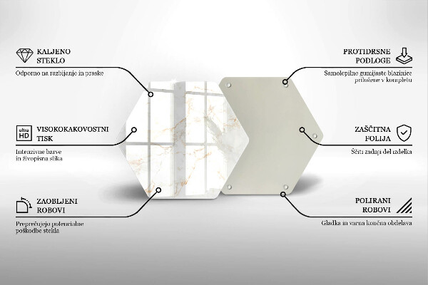 Tabla de cortar de vidrio Piedra de mármol decorativa