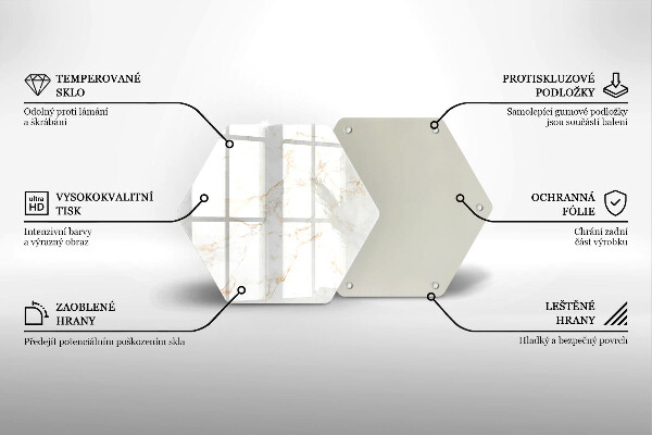 Tabla de cortar de vidrio Piedra de mármol decorativa