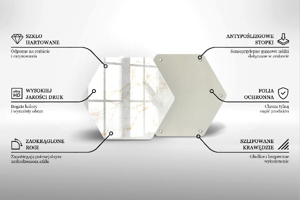 Tabla de cortar de vidrio Piedra de mármol decorativa