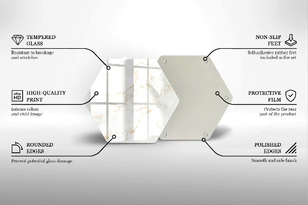 Tabla de cortar de vidrio Piedra de mármol decorativa