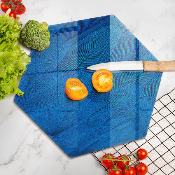 Tabla de cortar de vidrio Plumas de ave