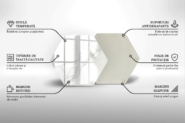 Tabla de cortar de vidrio Fondo de piedra de mármol