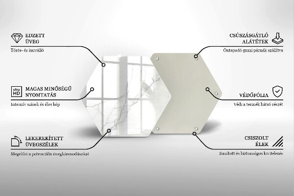Tabla de cortar de vidrio Fondo de piedra de mármol