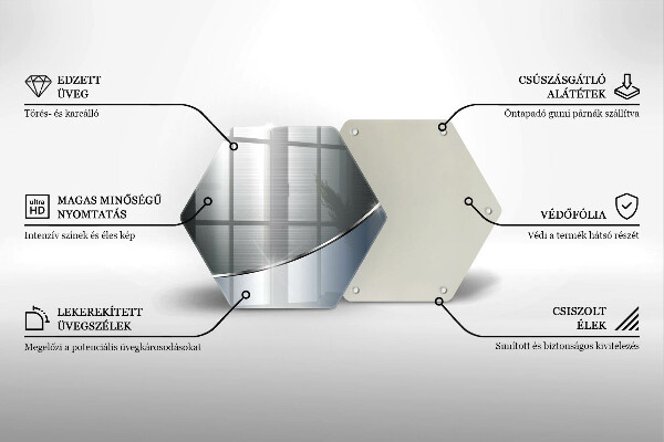 Tabla de cortar de vidrio Patrón de abstracción de metal