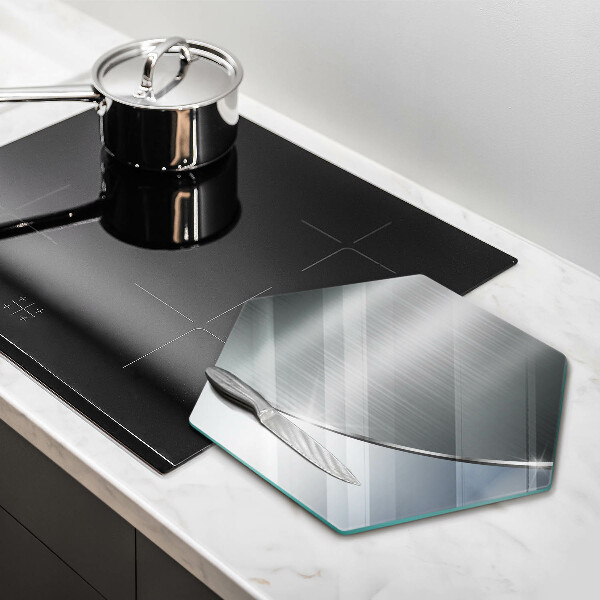 Tabla de cortar de vidrio Patrón de abstracción de metal