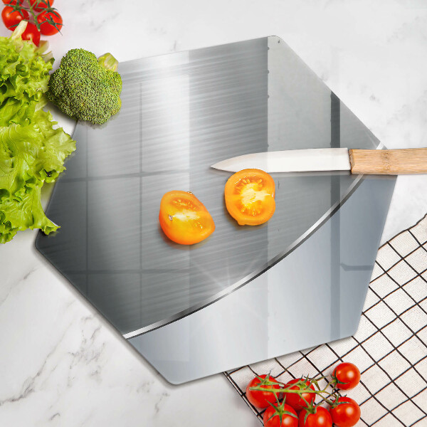 Tabla de cortar de vidrio Patrón de abstracción de metal