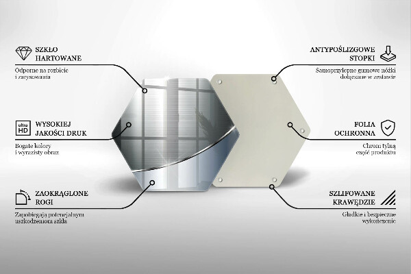 Tabla de cortar de vidrio Patrón de abstracción de metal