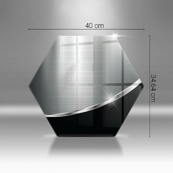 Tabla de cortar de vidrio Abstracción con metal