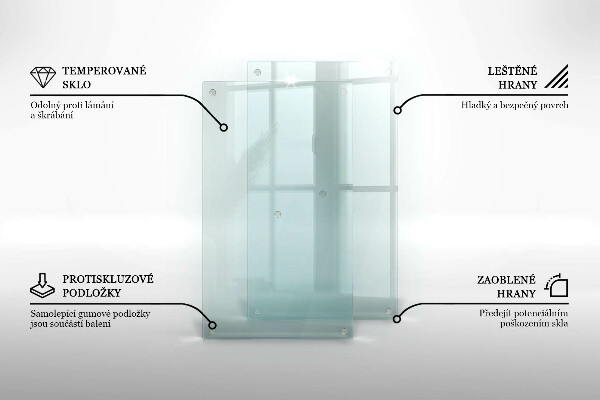 Tabla de cortar de vidrio transparente de 2x30x52 cm