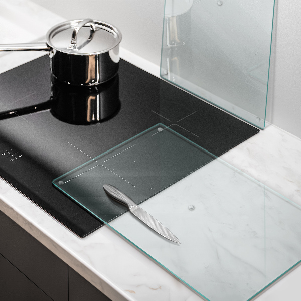 Tabla de cortar de vidrio transparente 2x30x52 cm