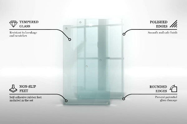 Tabla de cortar de vidrio transparente de 2x30x52 cm