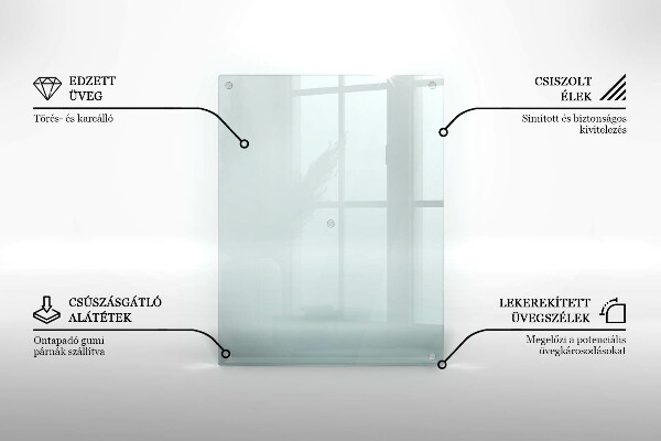 Cubierta de vidrio templado transparente de 2x40x52 cm