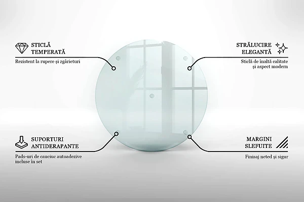 Plato de vidrio templado transparente de 30 cm