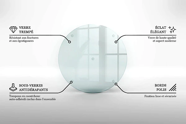 Plato de vidrio templado transparente de 30 cm