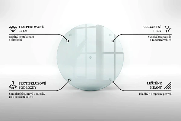 Plato de vidrio templado transparente de 30 cm