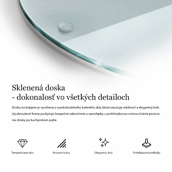 De vidrio templado transparente 30 cm