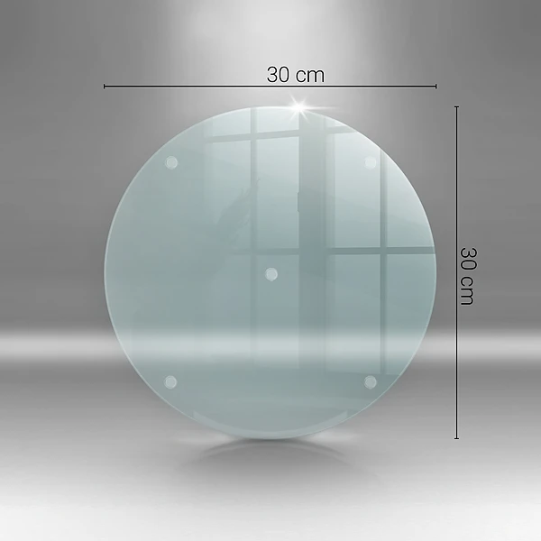 Plato de vidrio templado transparente de 30 cm
