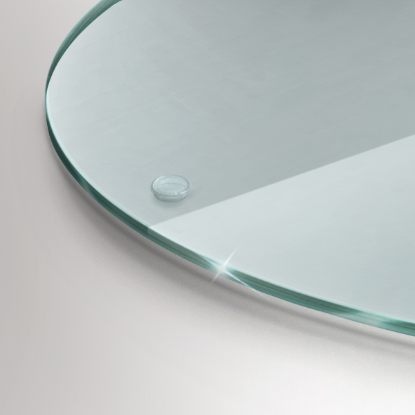 De vidrio templado transparente 30 cm