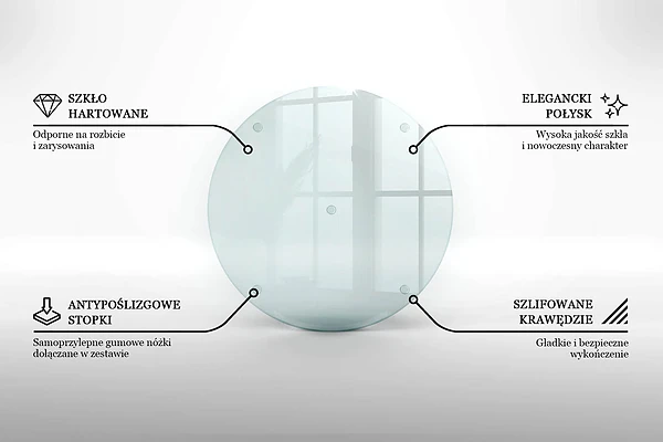 Plato de vidrio templado transparente de 30 cm