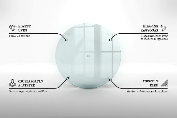De vidrio templado transparente 40 cm