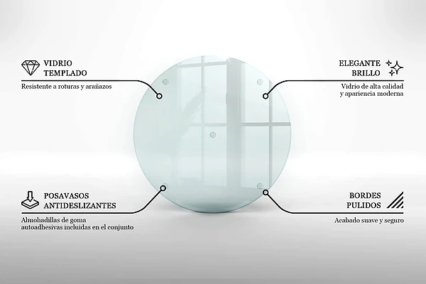 Estante de vidrio templado transparente de 40 cm