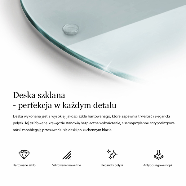 De vidrio templado transparente 40 cm