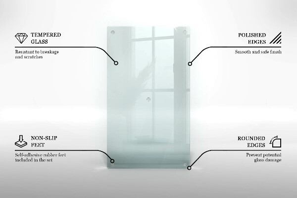 Tabla de cortar de vidrio transparente 52x30 cm