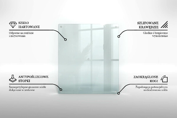 Tabla de cortar de vidrio transparente 60x52 cm