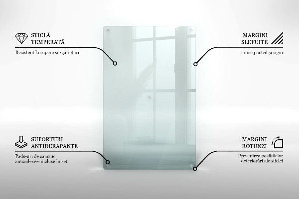 Tabla de cortar de vidrio transparente 80x52 cm