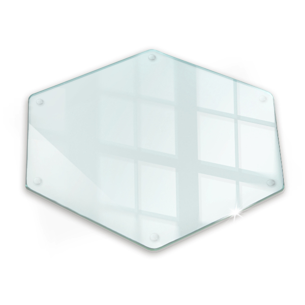 Repisa de vidrio templado transparente de 40 cm