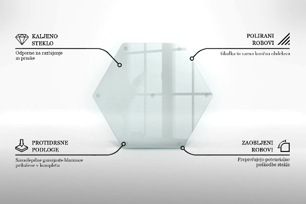 Repisa de vidrio templado transparente de 40 cm