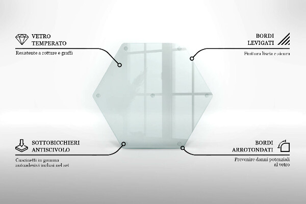 Repisa de vidrio templado transparente de 40 cm