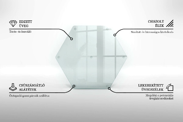 Repisa de vidrio templado transparente de 40 cm