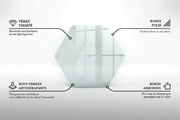 De vidrio templado transparente 40 cm