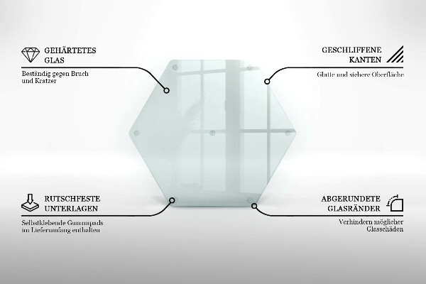 De vidrio templado transparente 40 cm