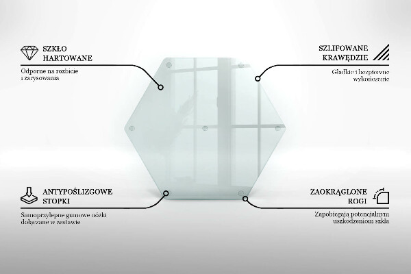 Repisa de vidrio templado transparente de 40 cm