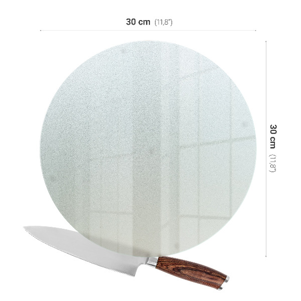Tabla de cortar de vidrio de 30 cm de diámetro