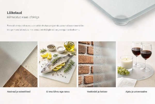 Tabla de cortar de vidrio 52x30 cm